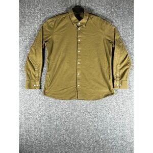 Nordstrom Mens Shop Olive Green Stretch Oxford Trim Fit Button Down Shirt XL